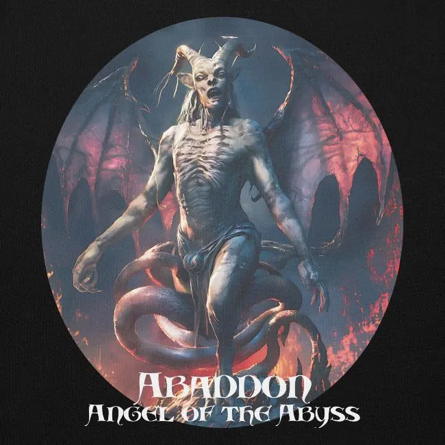 Abaddon - Angel of the Abyss Double-Sided Print Unisex Hoodie