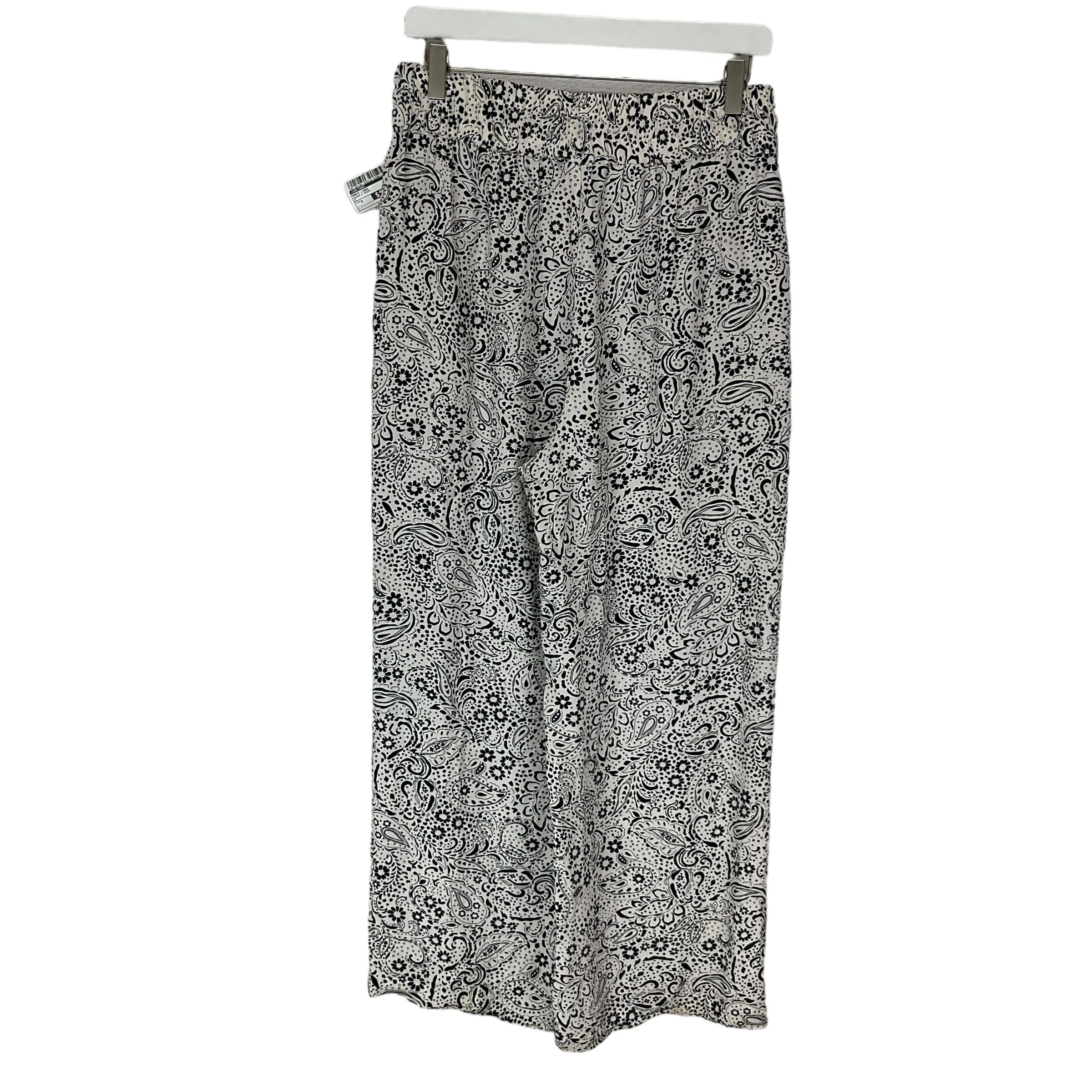 Black & Cream Pants Linen Sanctuary, Size S