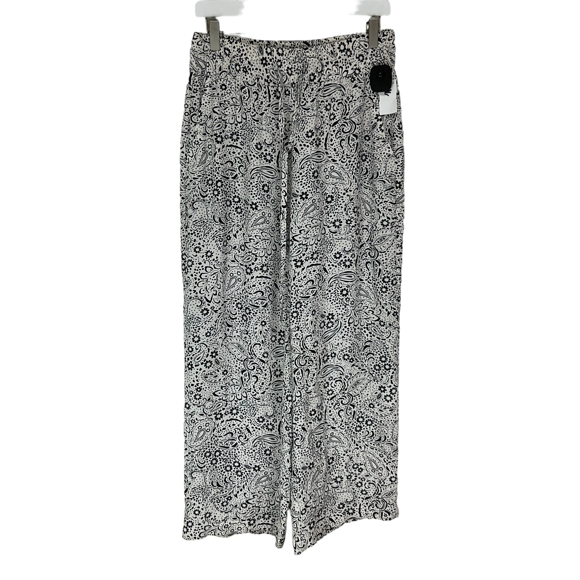 Black & Cream Pants Linen Sanctuary, Size S