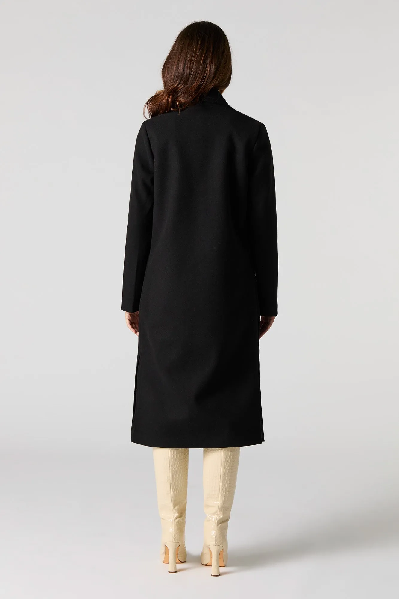 Blouson ouvert long avec col