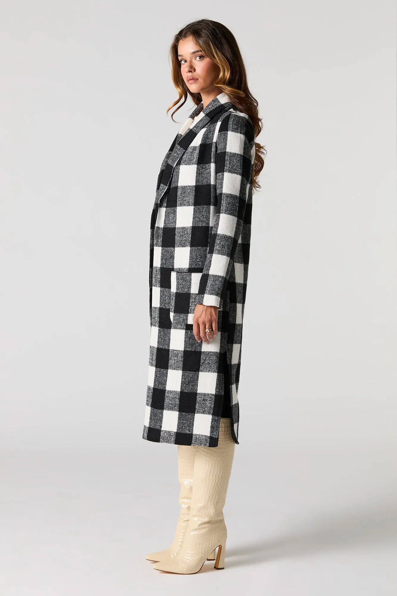 Blouson ouvert long avec col