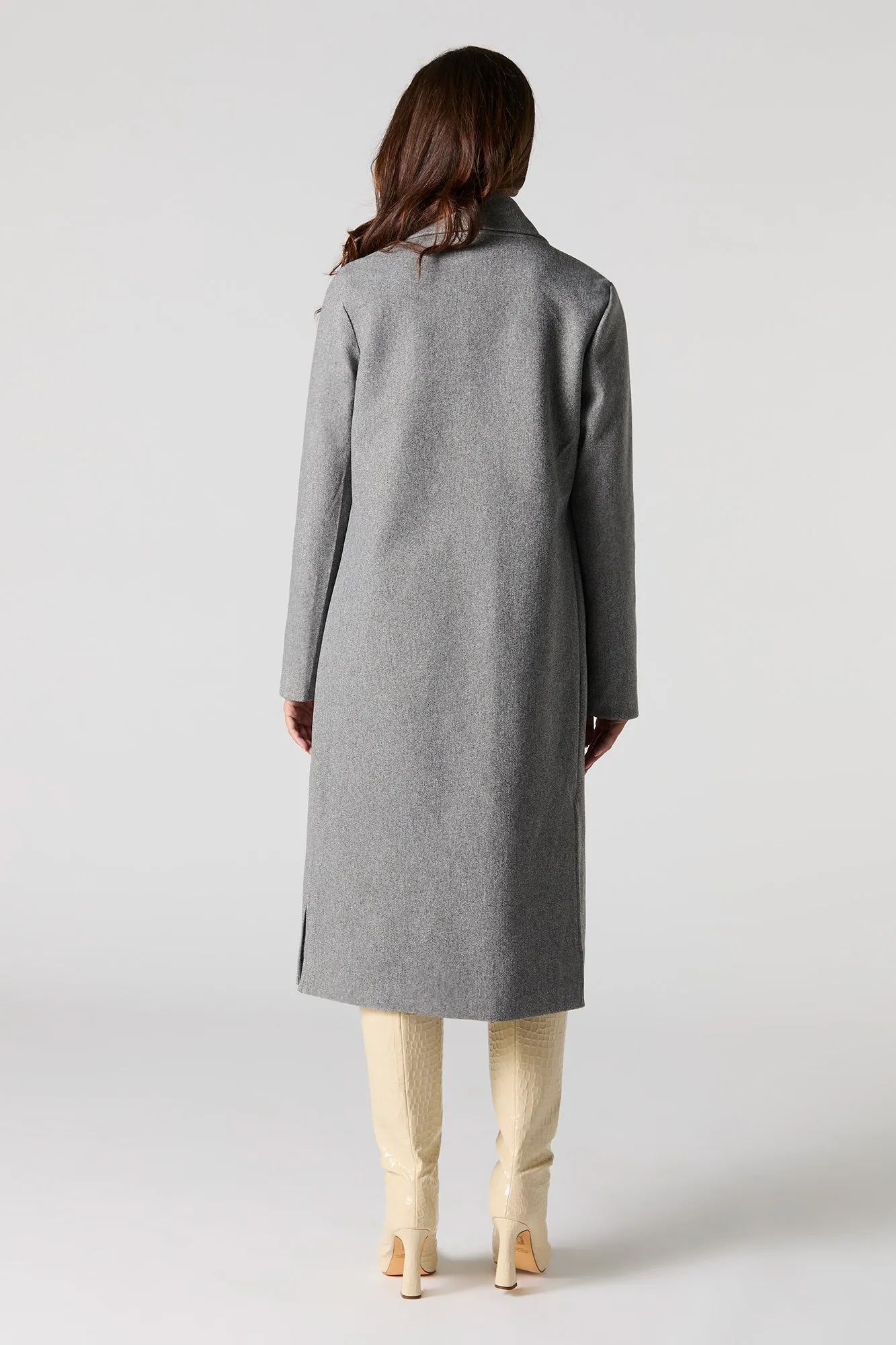Blouson ouvert long avec col