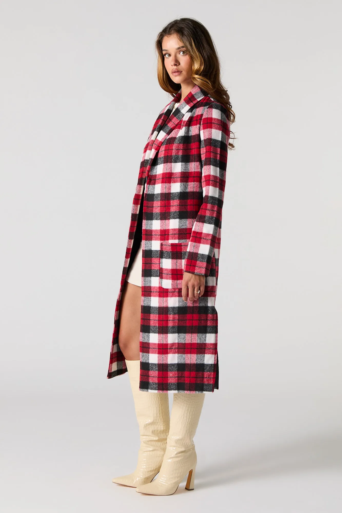 Blouson ouvert long avec col