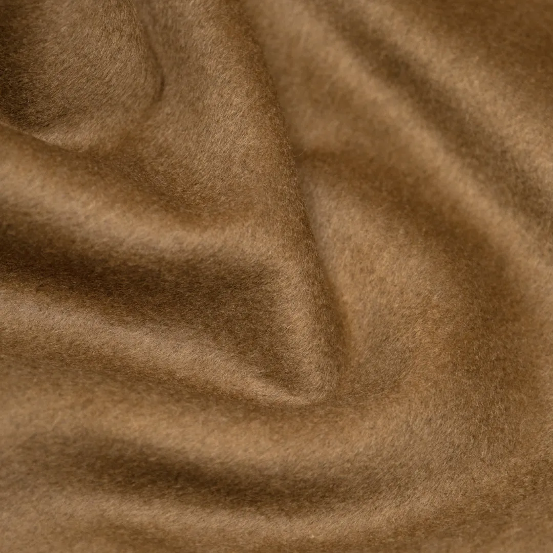 Brushed Wool Blend Coating - Walnut
