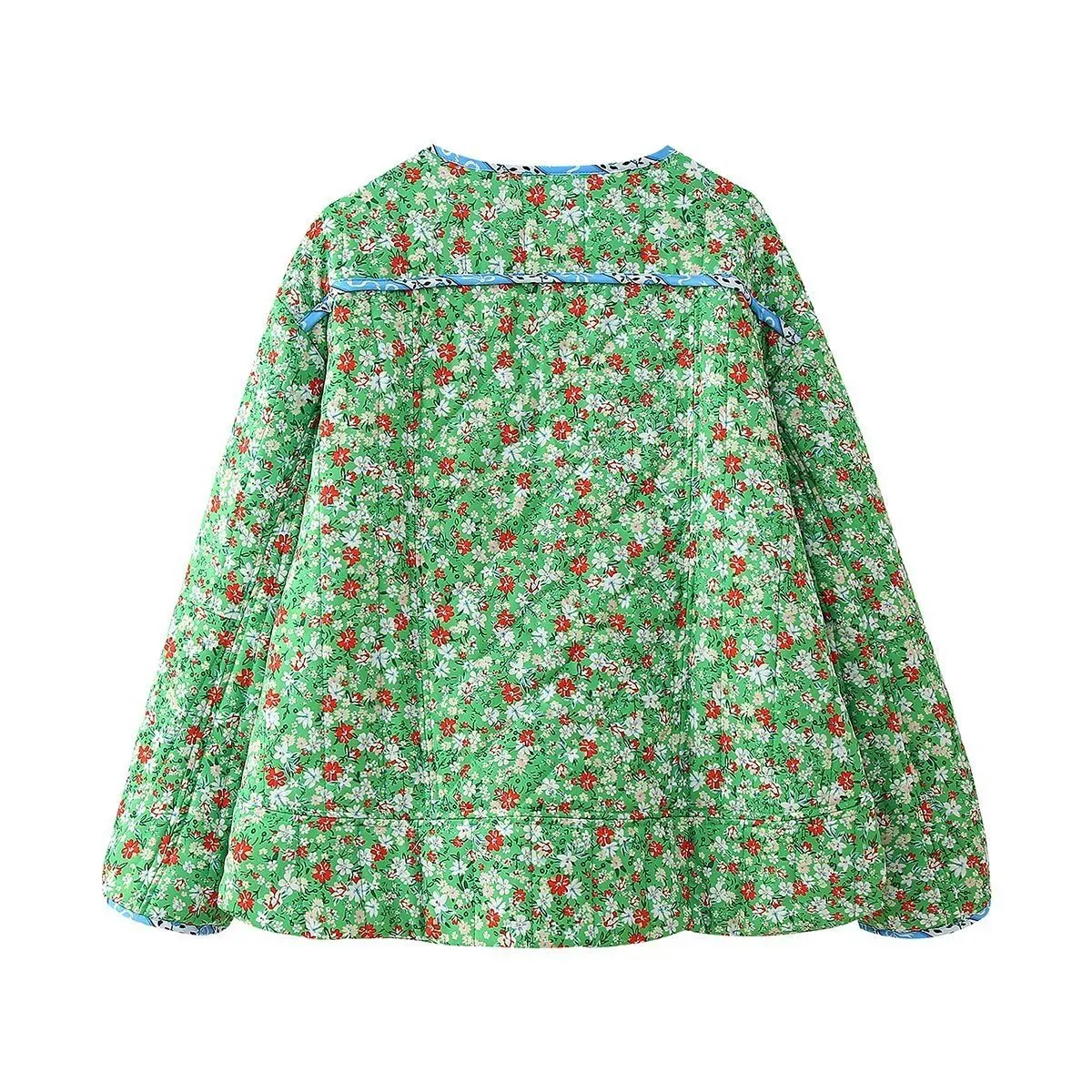 Claudia | Green Mood Floral Print Loose Jacket