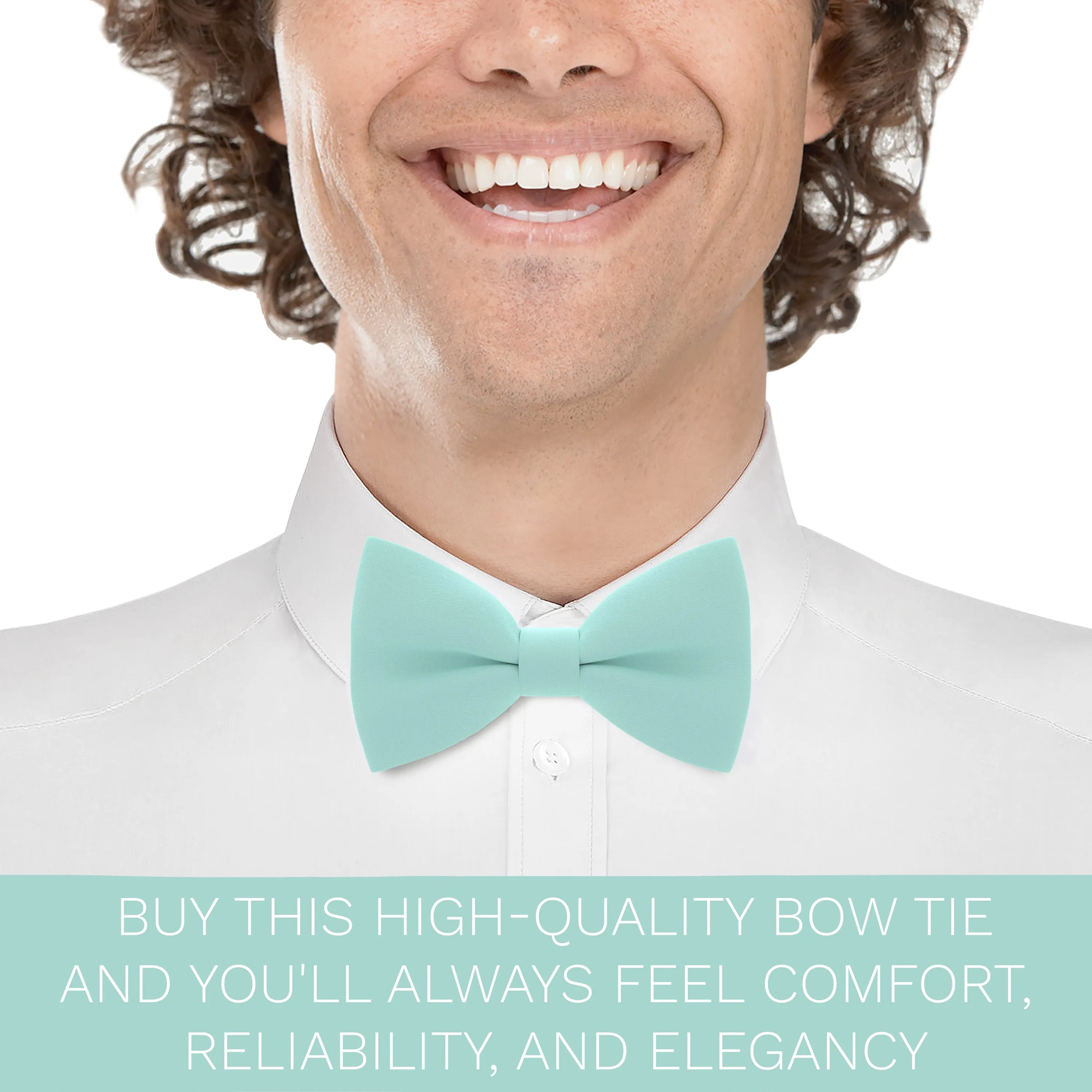 Crape Mint Bow Tie