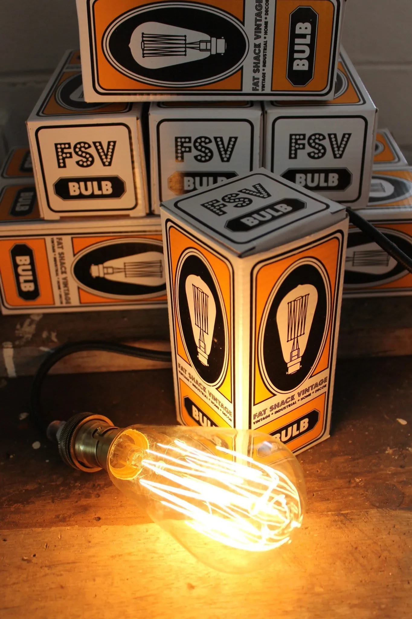Edison B22 Squirrel Cage Filament ST64 Teardrop 25W 2200K Bulb