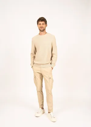 Jobourg cotton jumper - round neck, long sleeves (PLAGE)