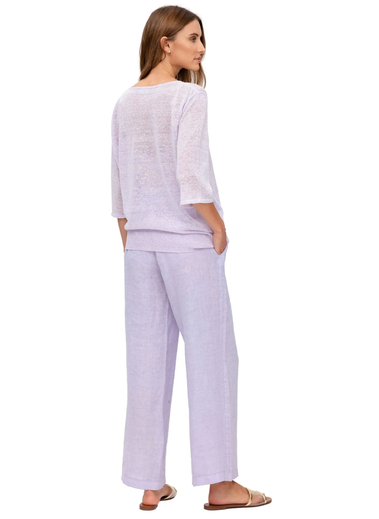 Joseph Linen Maternity Pants - Lavander