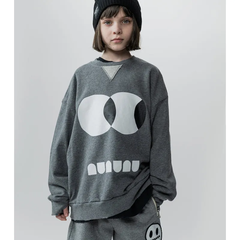 NUNUNU Side Eye Sweatshirt Heather Grey