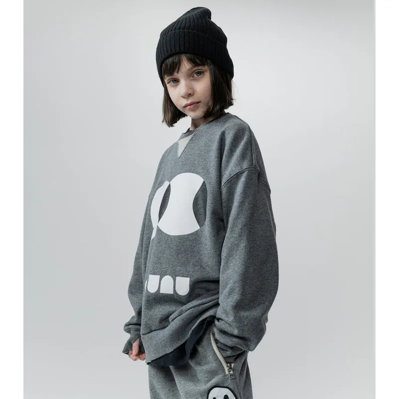 NUNUNU Side Eye Sweatshirt Heather Grey