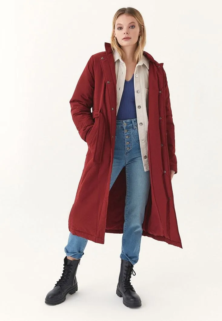 OXXO -  Belt Detailed Long Coat