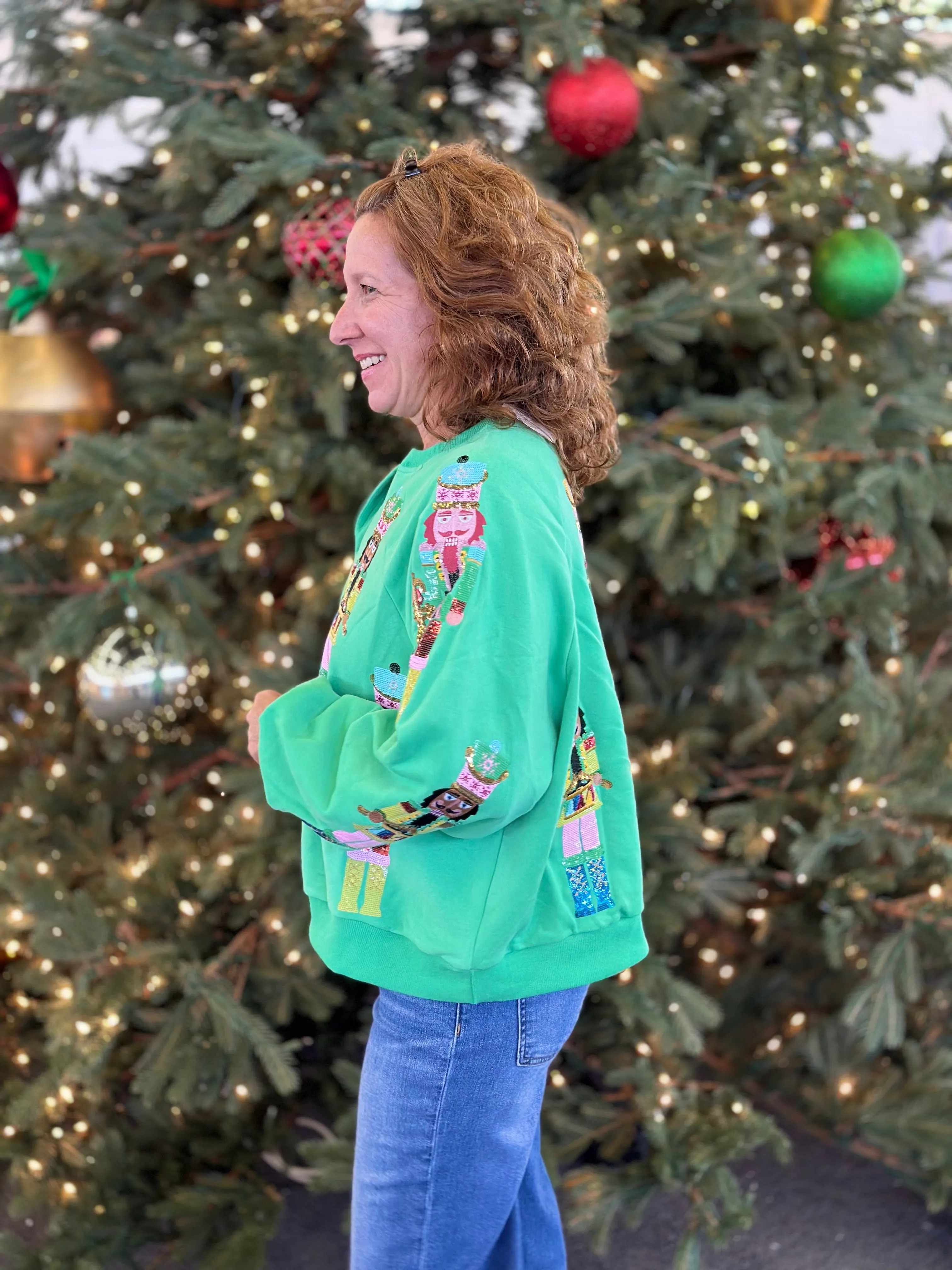 Queen of Sparkles - Nutcracker Sweatshirt in Green