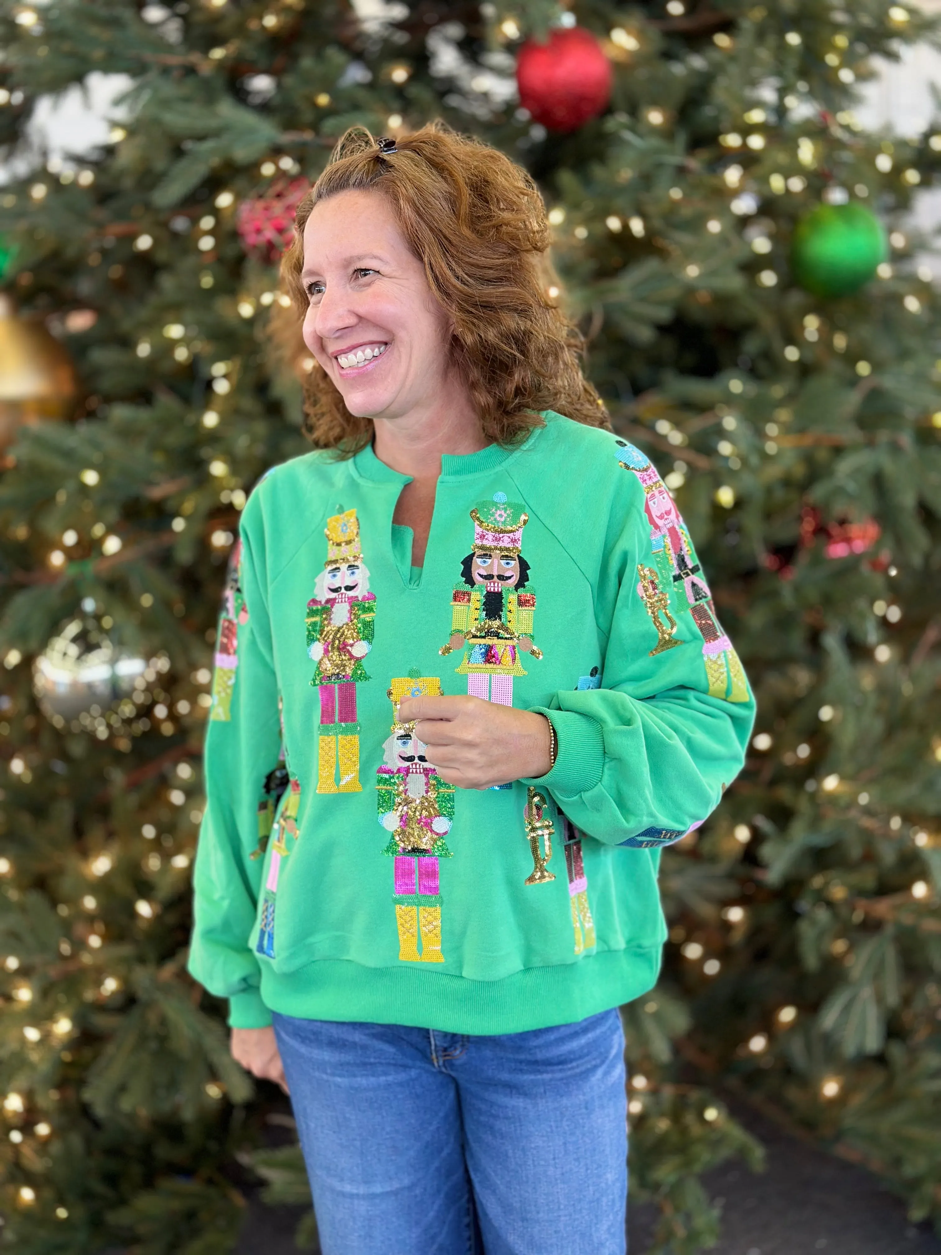 Queen of Sparkles - Nutcracker Sweatshirt in Green