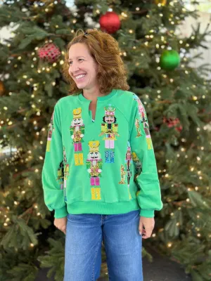 Queen of Sparkles - Nutcracker Sweatshirt in Green