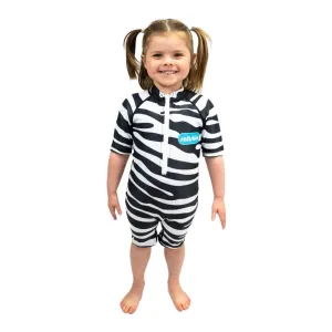 Saltskin Youth Kids UV Shorty Sun Suit - Zebra