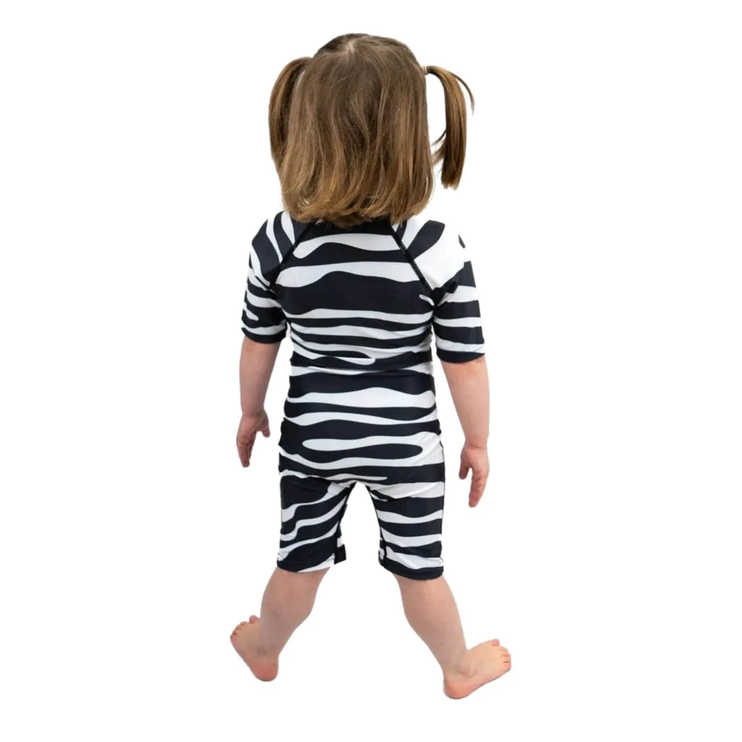 Saltskin Youth Kids UV Shorty Sun Suit - Zebra
