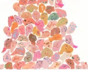 Severed Heads (warm) Art Print