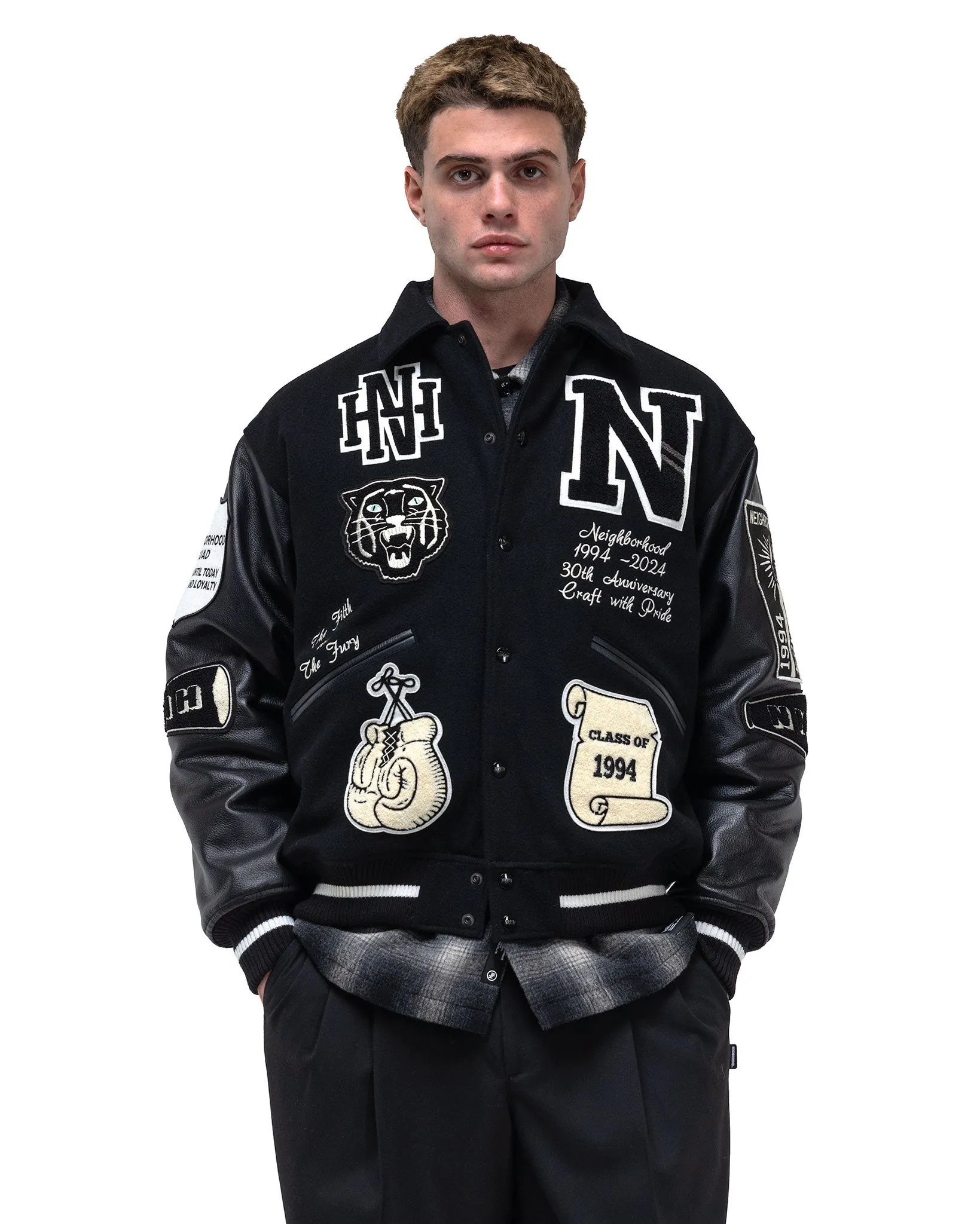Stadium Jacket Black/White