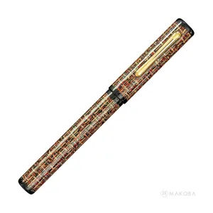 Taccia Tweed Limited Edition Fountain Pen, Tangerine Orange - 14K Gold Nib