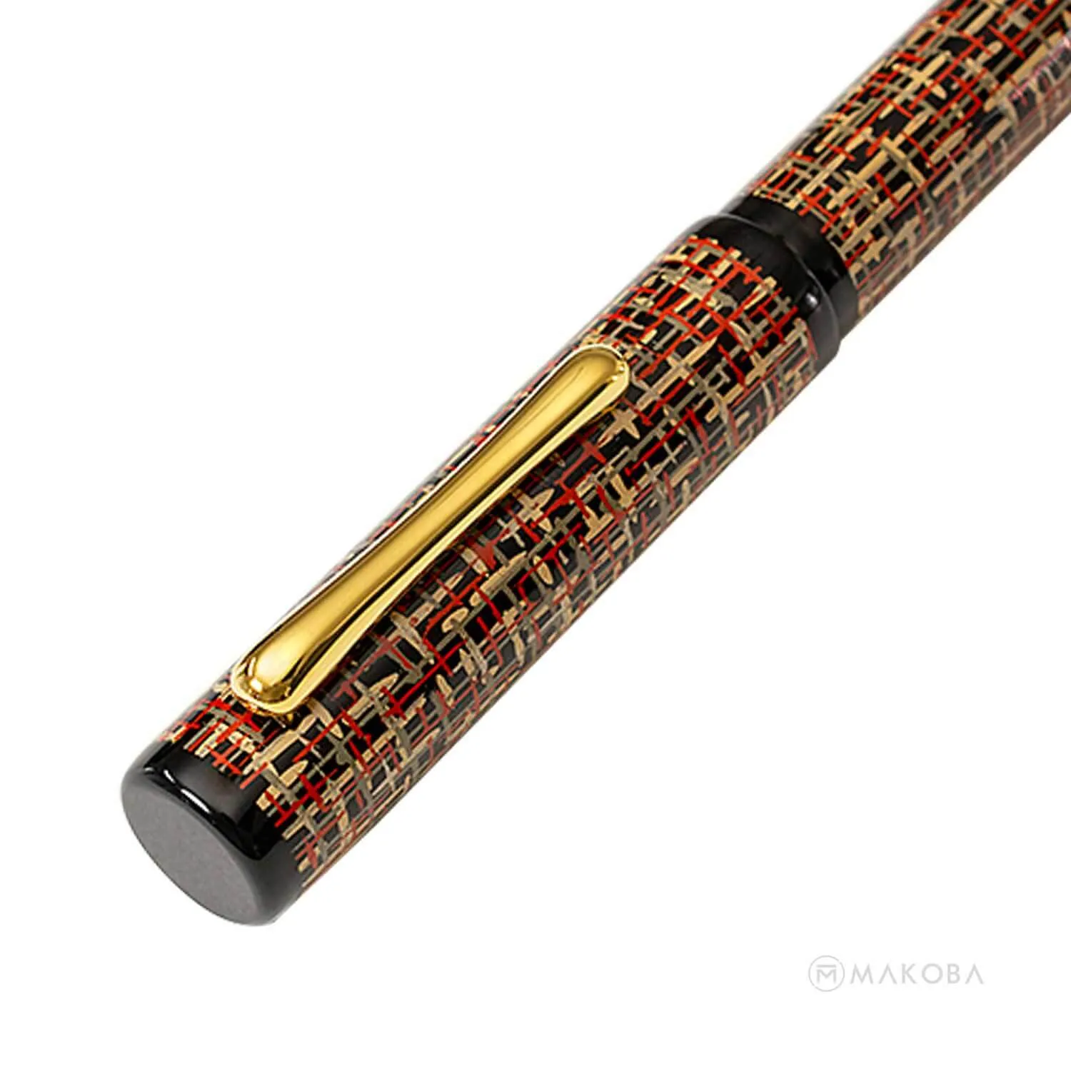 Taccia Tweed Limited Edition Fountain Pen, Tangerine Orange - 14K Gold Nib