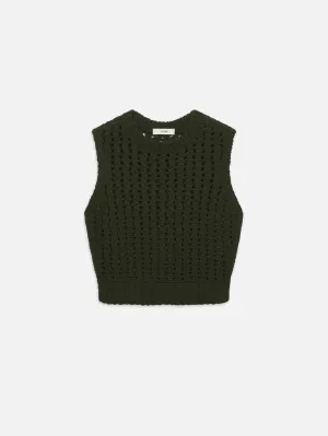 Tape Yarn Sweater Vest -- Military