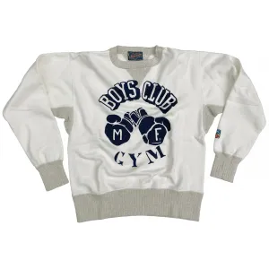 The Medalist Sweatshirt - White "Boys Club" Flock Print