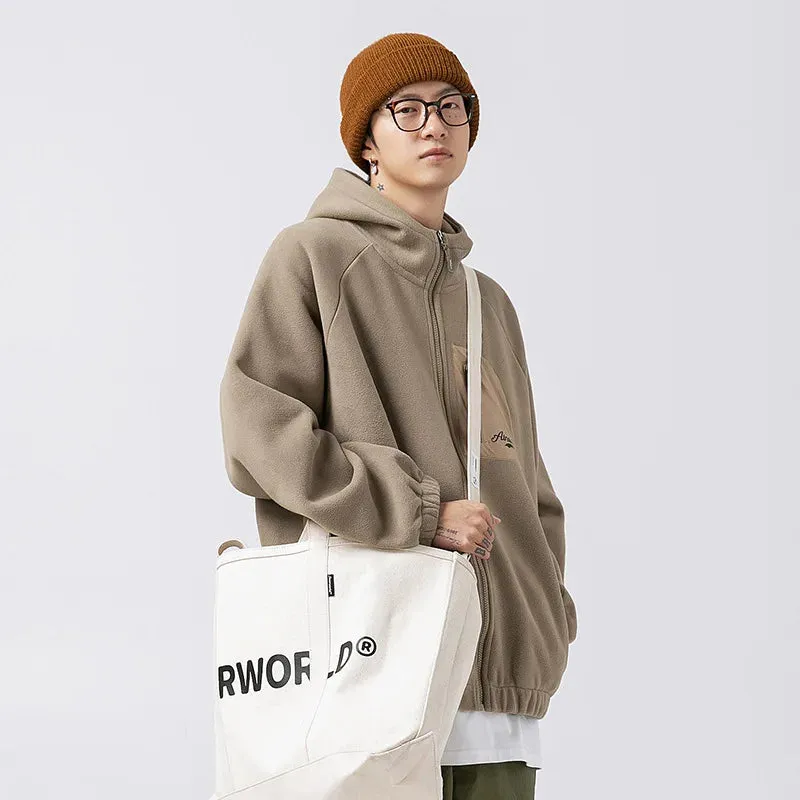 xiangtuibao Cardigan Hooded Sweatshirt Men Sportswear Outdoor Warm Autumn Winter Men Jacket Streetwear Casual Loose Couple Clothing
